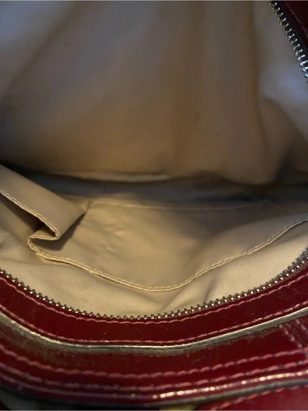 COACH BURGUNDY PATENT LEATHER MADISON